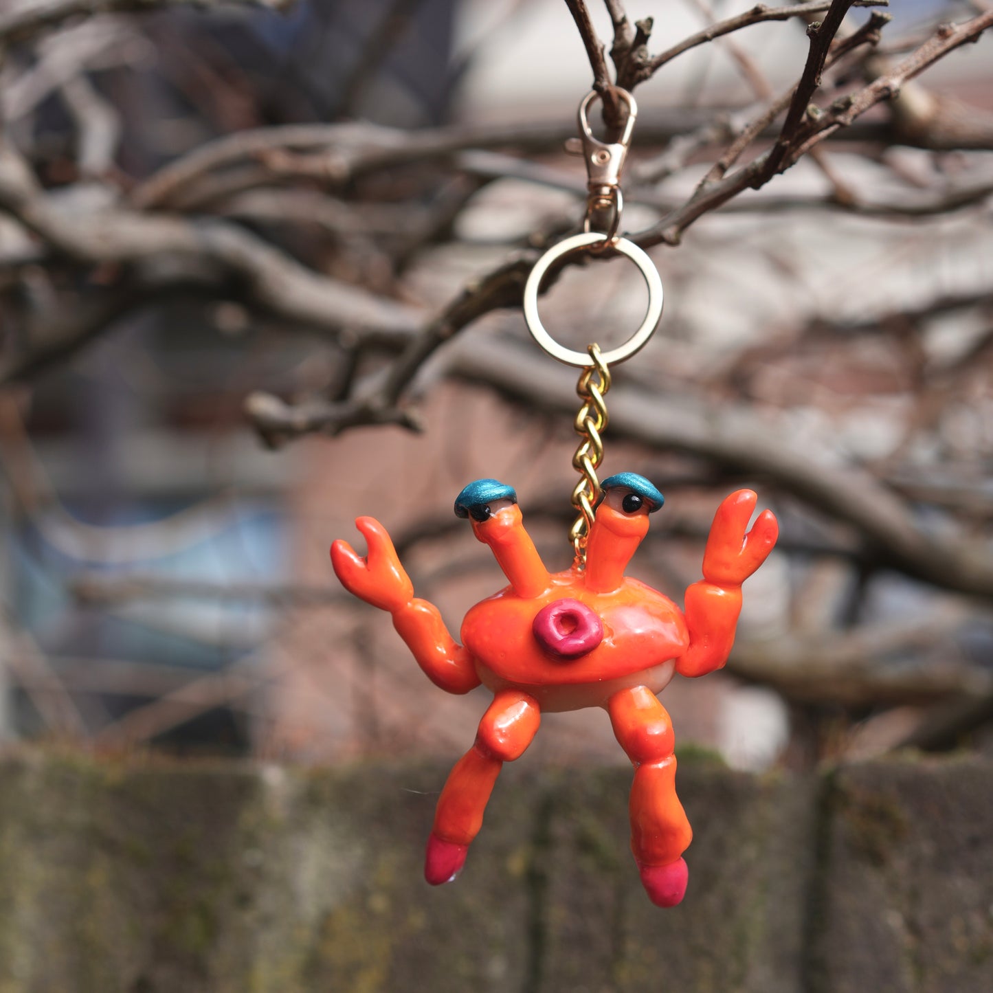 Clawdia the Snappy Crab Keychain