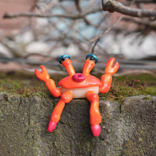 Clawdia the Snappy Crab Keychain