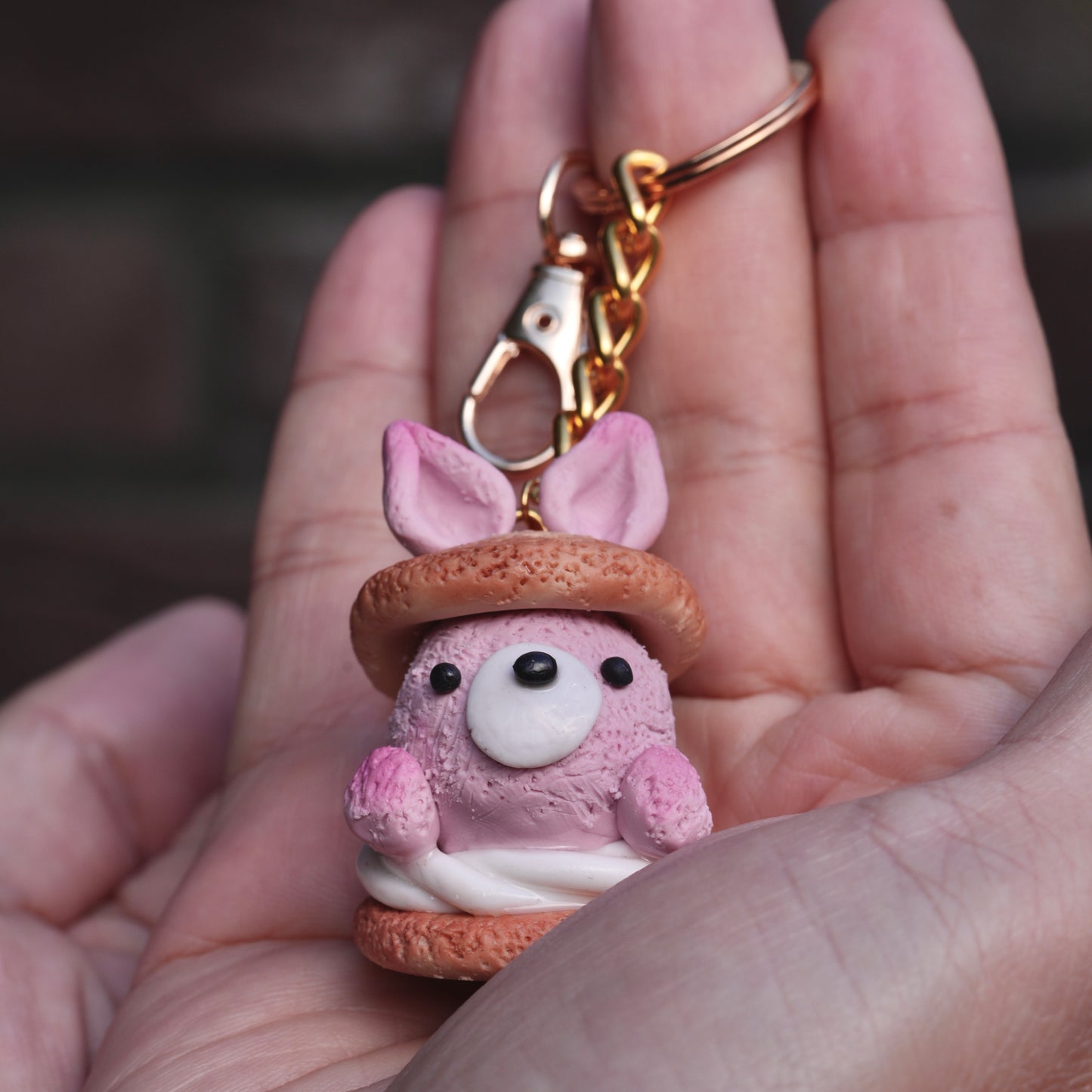 Cream Puff Keychain: Bobo