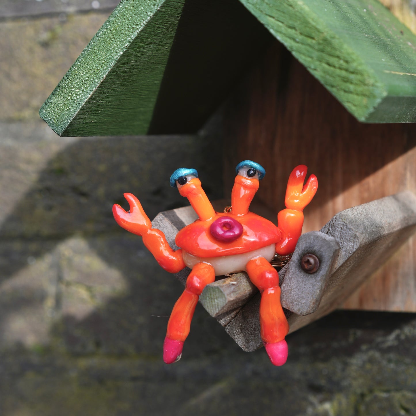 Clawdia the Snappy Crab Keychain